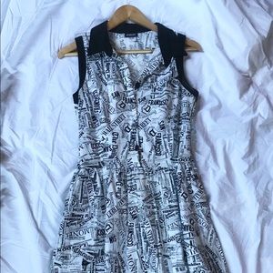 Mod Cloth Newsprint Dress